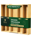Expandable Bamboo Utensil Organizer — 3–5 Compartments