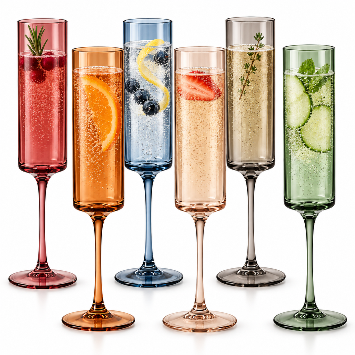 Tonal Champagne Flutes — Set of 6
