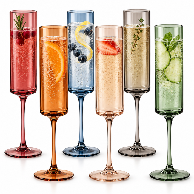 Tonal Champagne Flutes — Set of 6