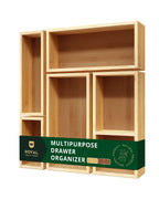 Modular Bamboo Drawer Trays — Set of 5