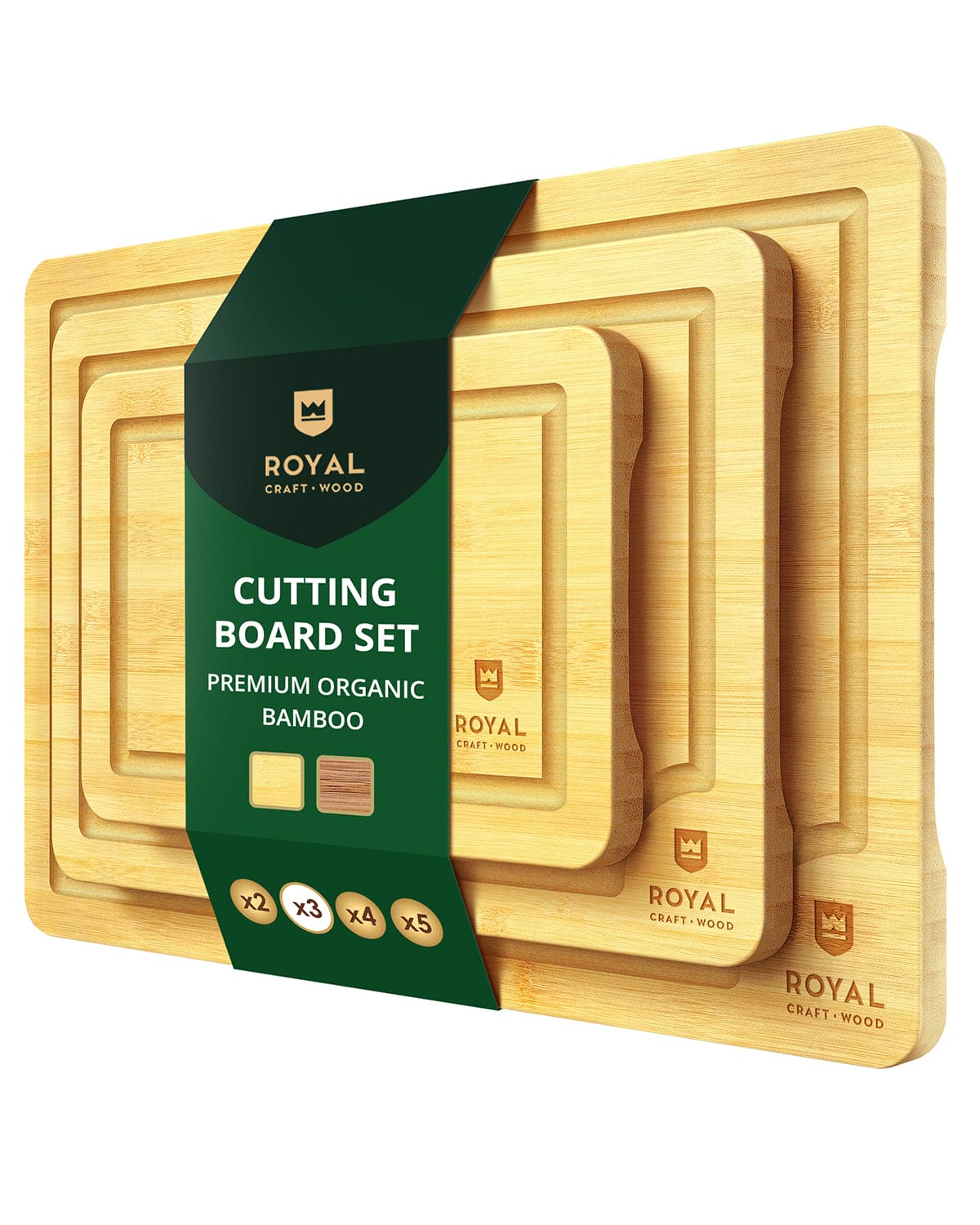 Everyday Bamboo Cutting Boards — Set of 3