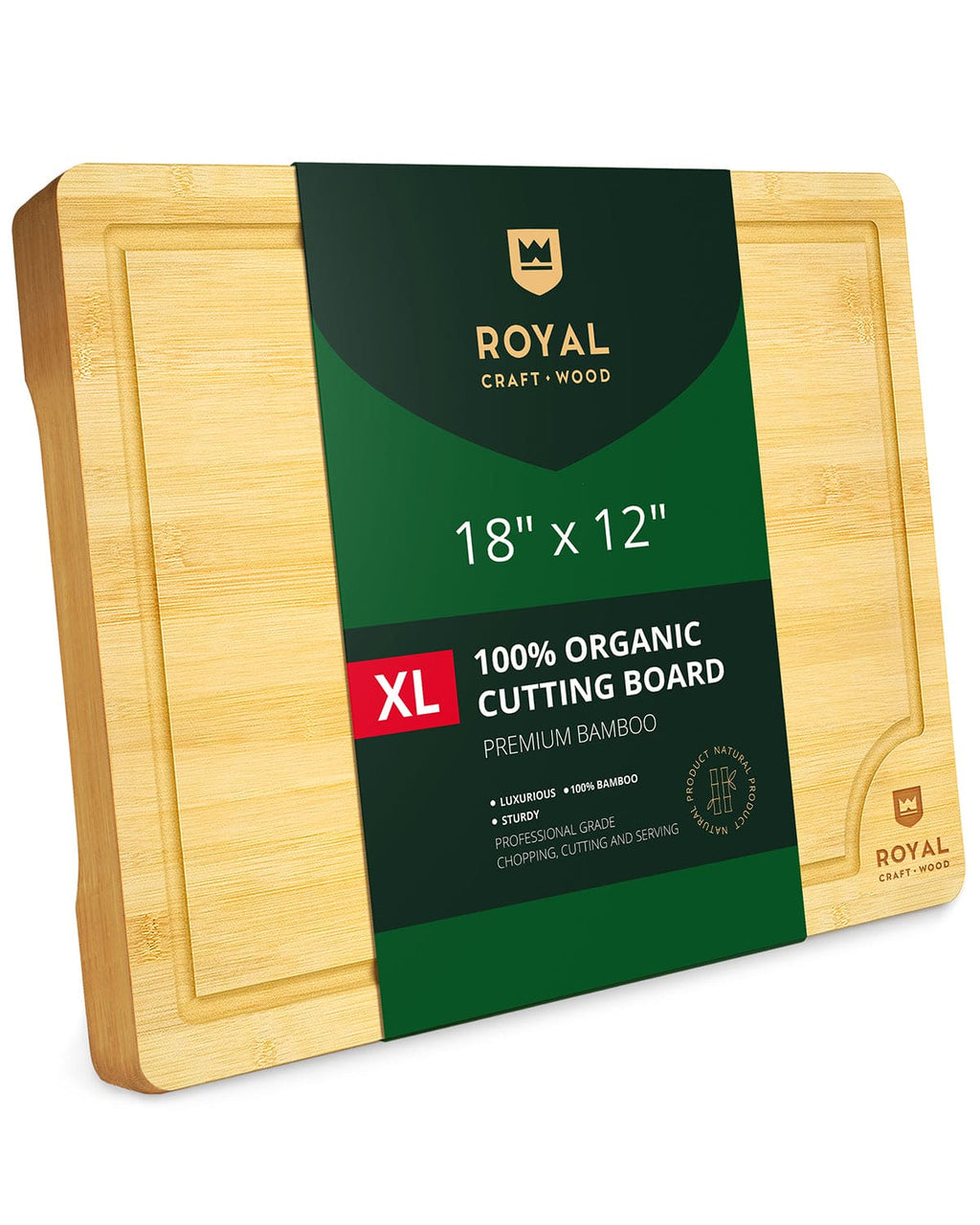 Everyday Bamboo Cutting Board — 18 × 12 in