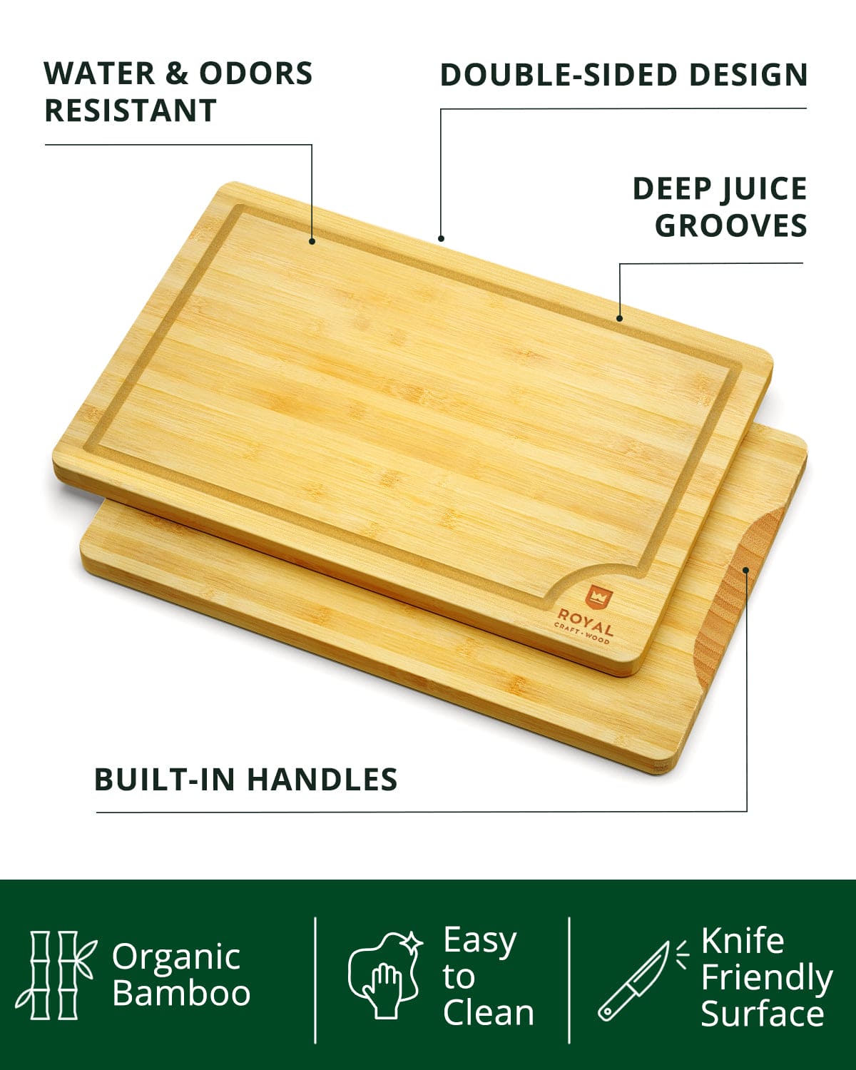 Everyday Bamboo Cutting Boards — Set of 3