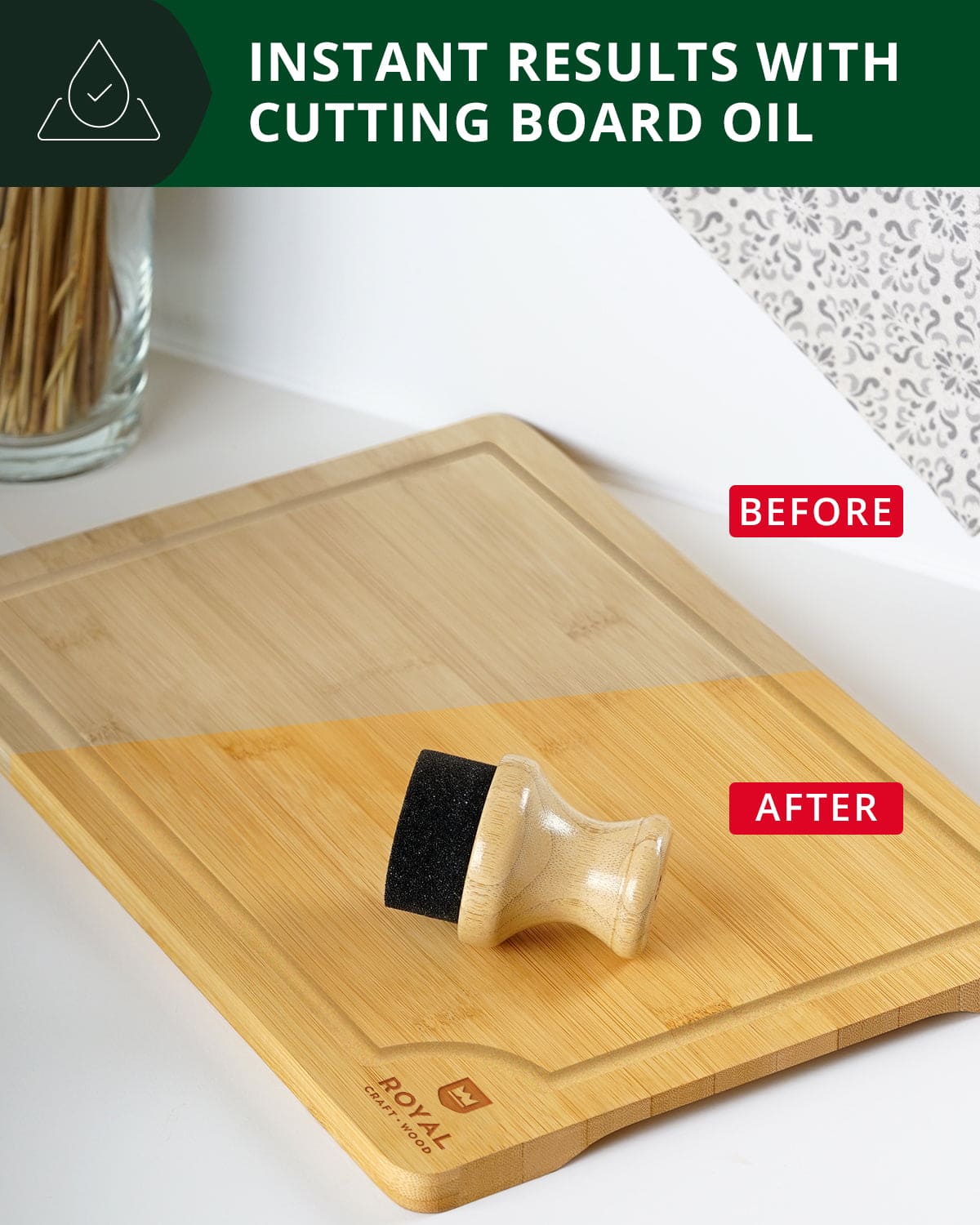 Bamboo Board Oil & Wax Applicator