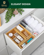 Three natural bamboo organizer trays in different sizes — supplier view 4