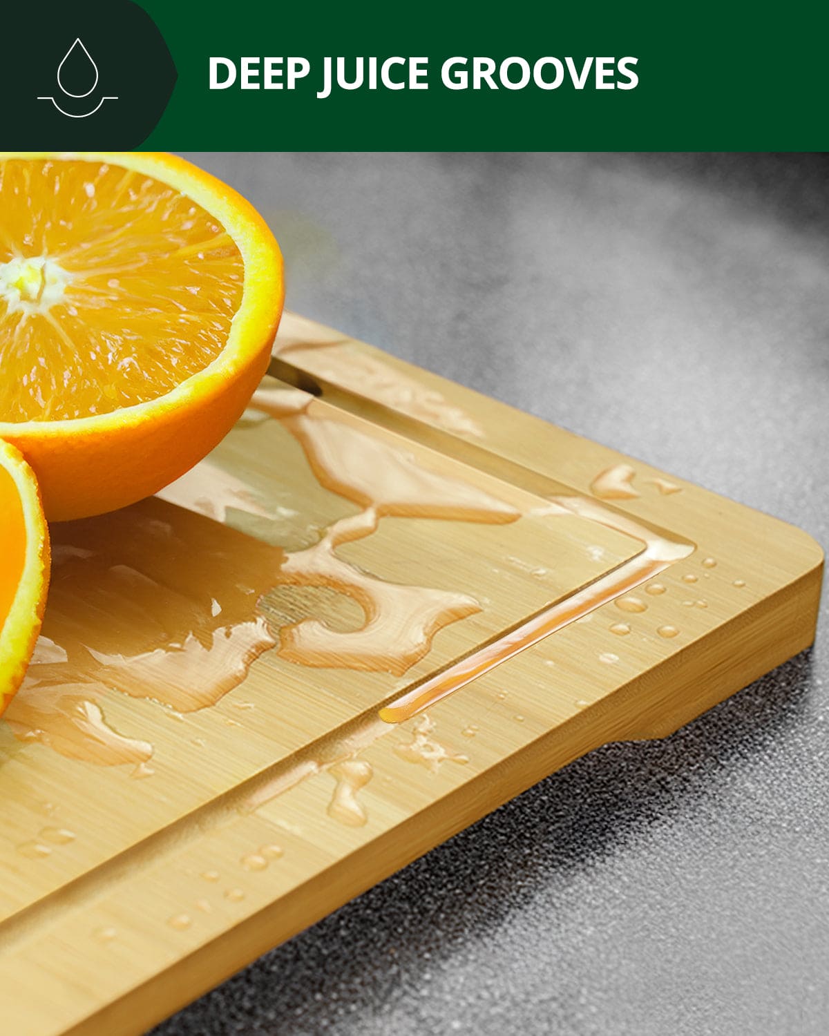 Generous Bamboo Prep Board — 20 × 14 in