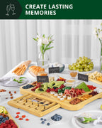 Bamboo Hosting Board Set with Side Trays
