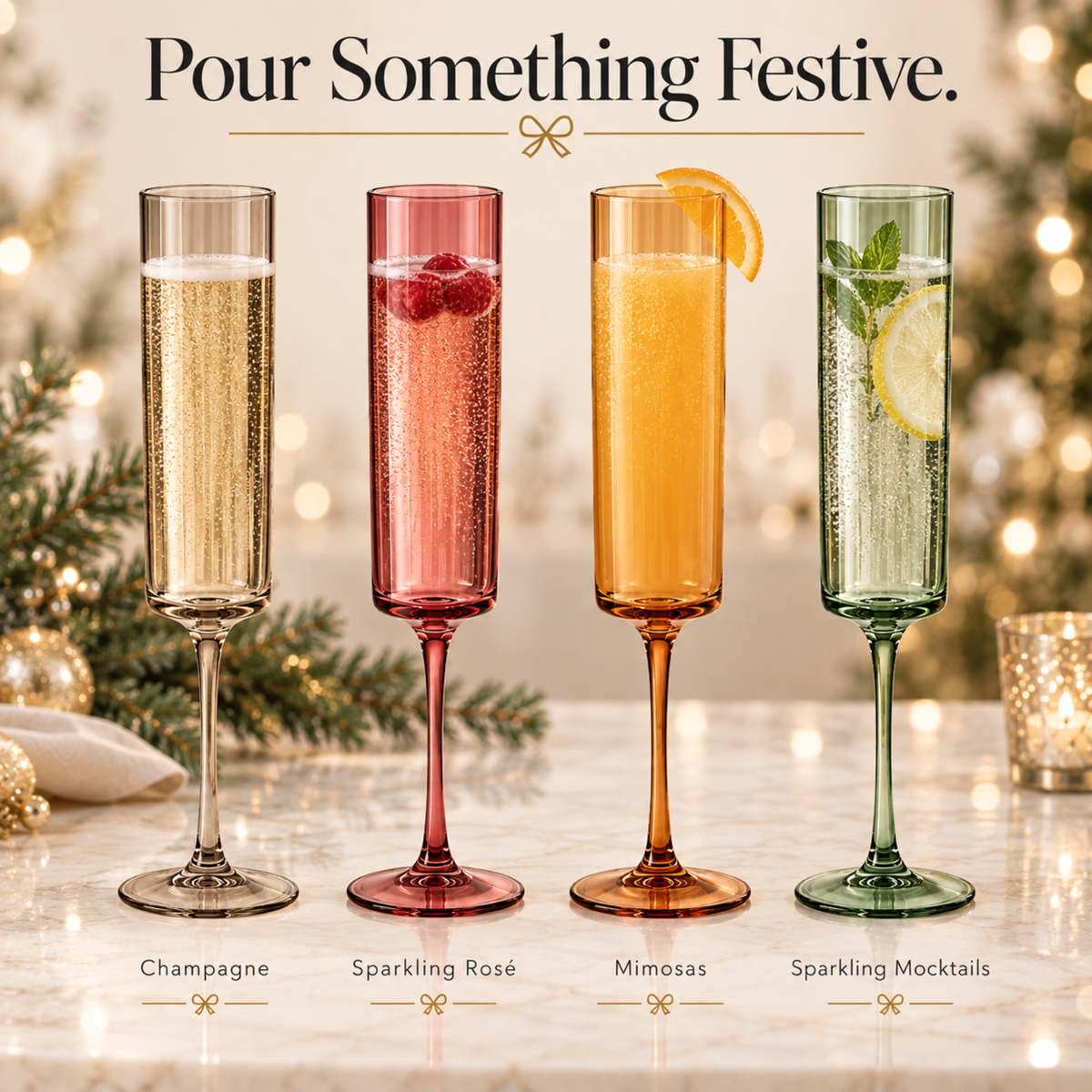 Tonal Champagne Flutes — Set of 6