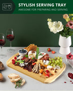 Two-Tone Bamboo Cutting Board — 18 × 12 in