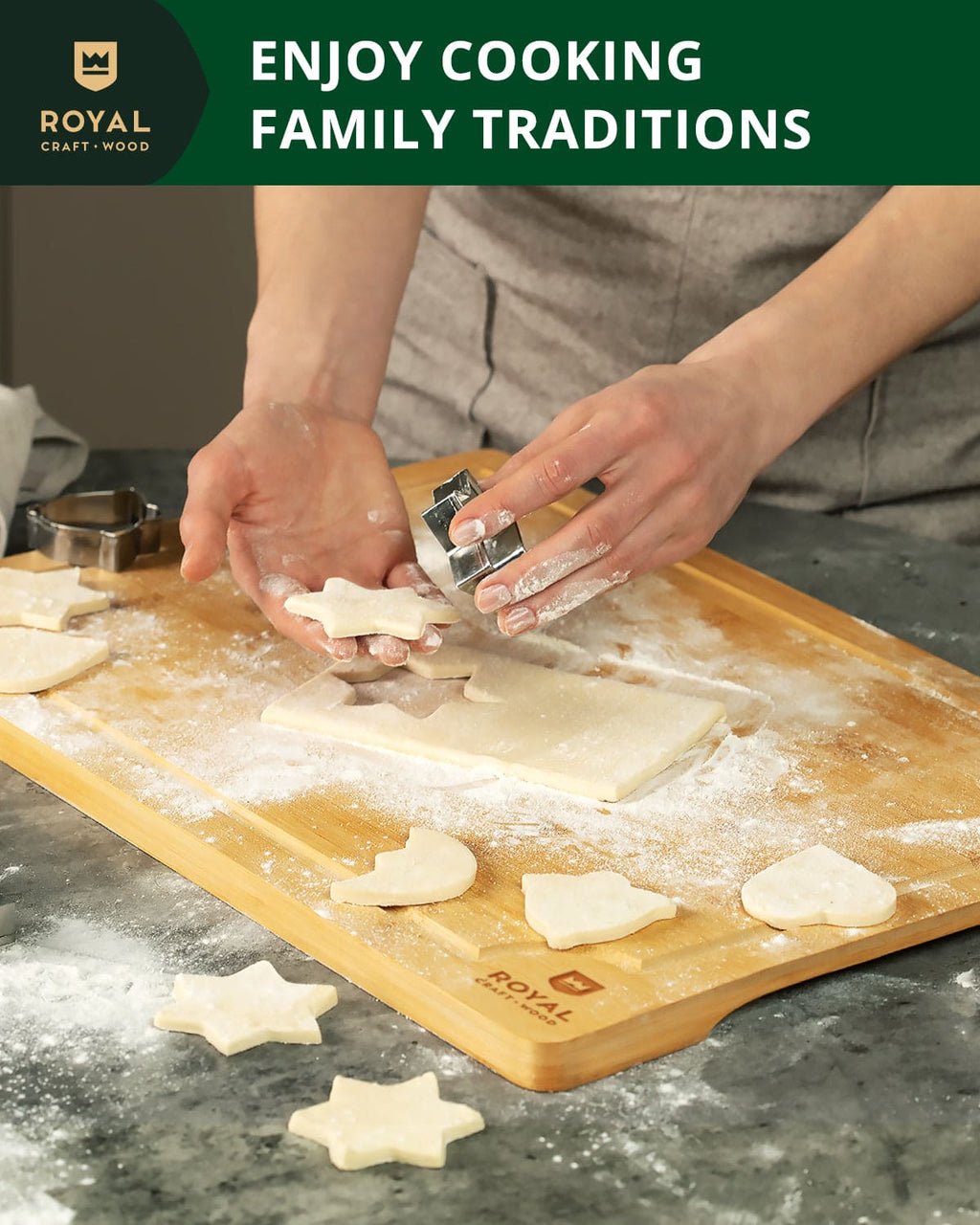 Generous Bamboo Prep Board — 20 × 14 in