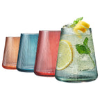 Ribbed Stemless Wine Glasses — Set of 4