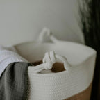 Two-Tone Rope Storage Basket