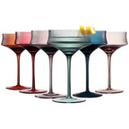 Ribbed Champagne Coupes — Set of 6