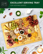 Large Bamboo Prep Board — 24 × 18 in