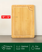 Everyday Bamboo Cutting Board — 18 × 12 in