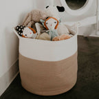 Two-Tone Rope Storage Basket