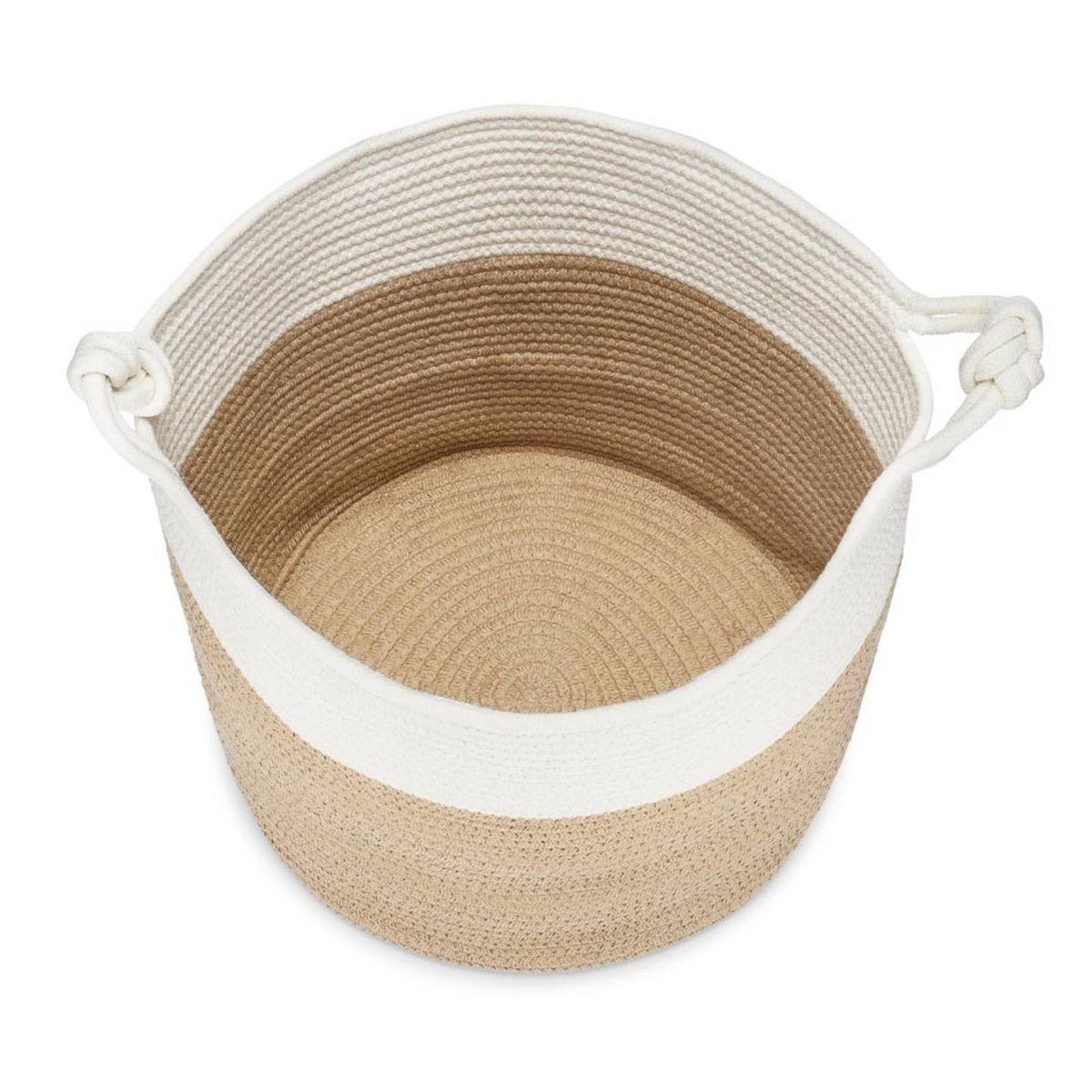 Two-Tone Rope Storage Basket
