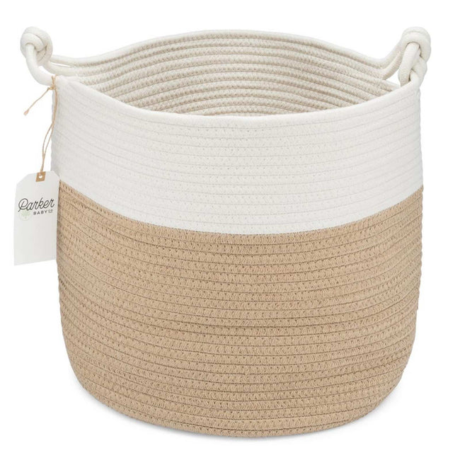 Two-Tone Rope Storage Basket
