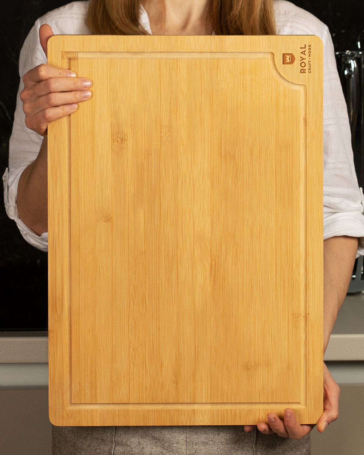 Generous Bamboo Prep Board — 20 × 14 in