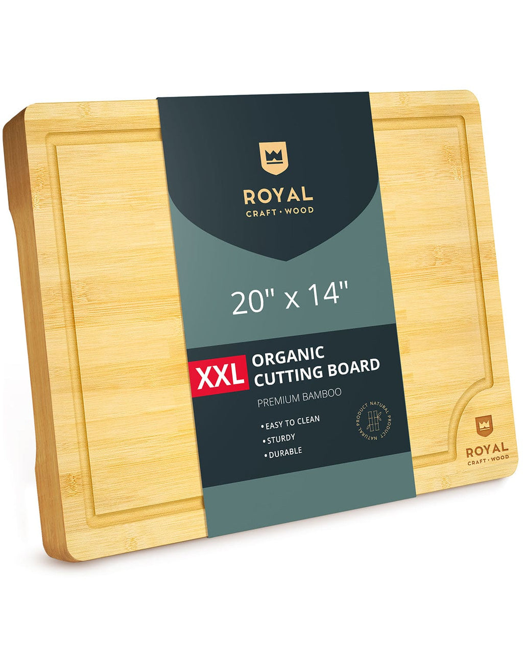 Generous Bamboo Prep Board — 20 × 14 in