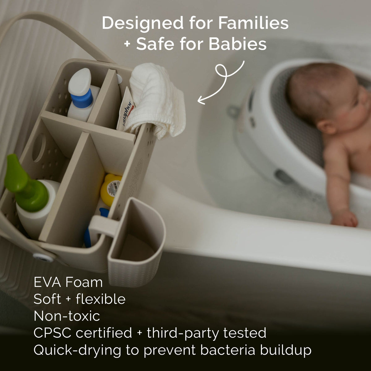Drainable EVA Bath & Shower Caddy