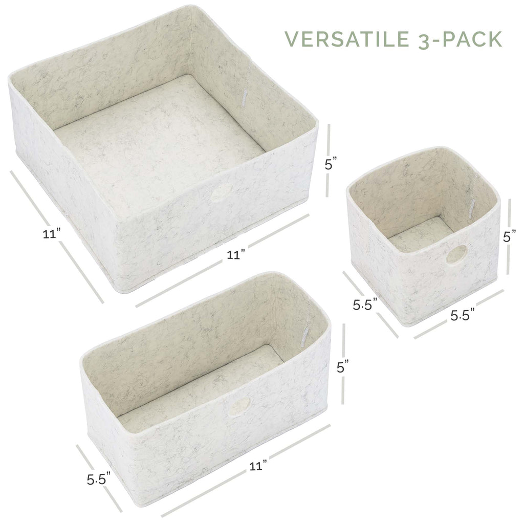 Felt Drawer Organizers — Set of 3